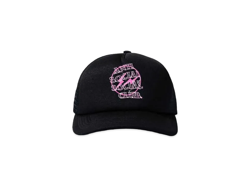 ANTI SOCIAL SOCIAL CLUB x FRAGMENT Bolt Hat "Black Pink"