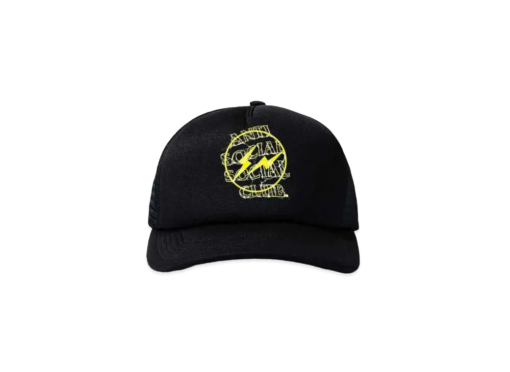 ANTI SOCIAL SOCIAL CLUB x FRAGMENT Bolt Hat "Black Yellow"
