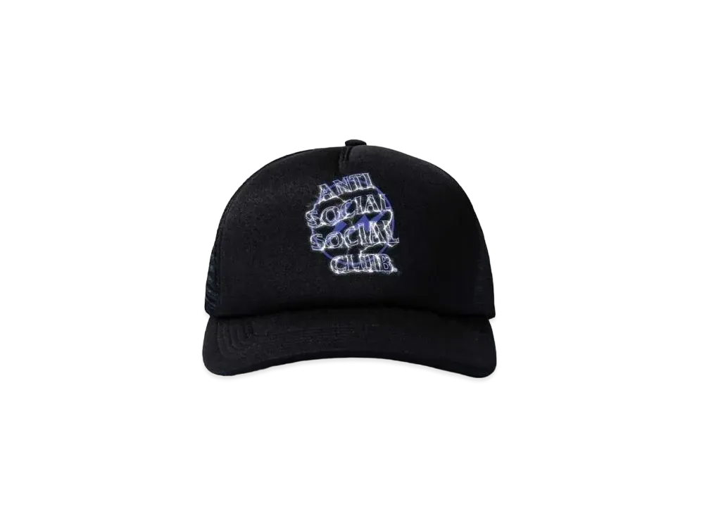 アンチソーシャルソーシャルクラブ x フラグメント ボルト ハット "ブラック ネイビー"