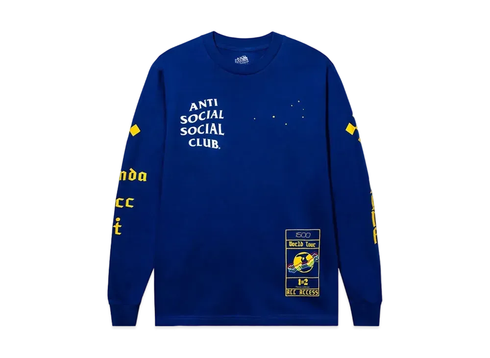 ANTI SOCIAL SOCIAL CLUB x 1500 or Nothin' All Access LS Tee "Royal"