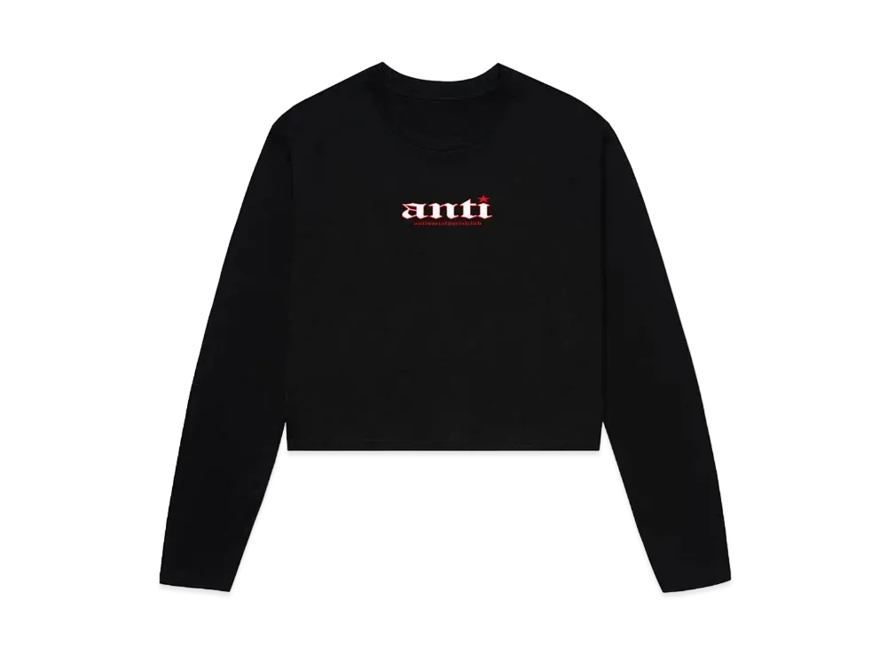 ANTI SOCIAL SOCIAL CLUB You Don't Know Me Women's Crop LS Tee "Black"