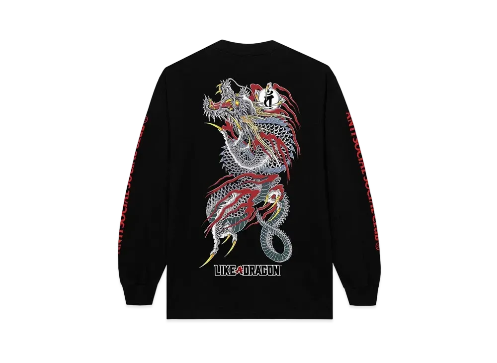 ANTI SOCIAL SOCIAL CLUB x Like A Dragon Tattoo LS Tee "Black"