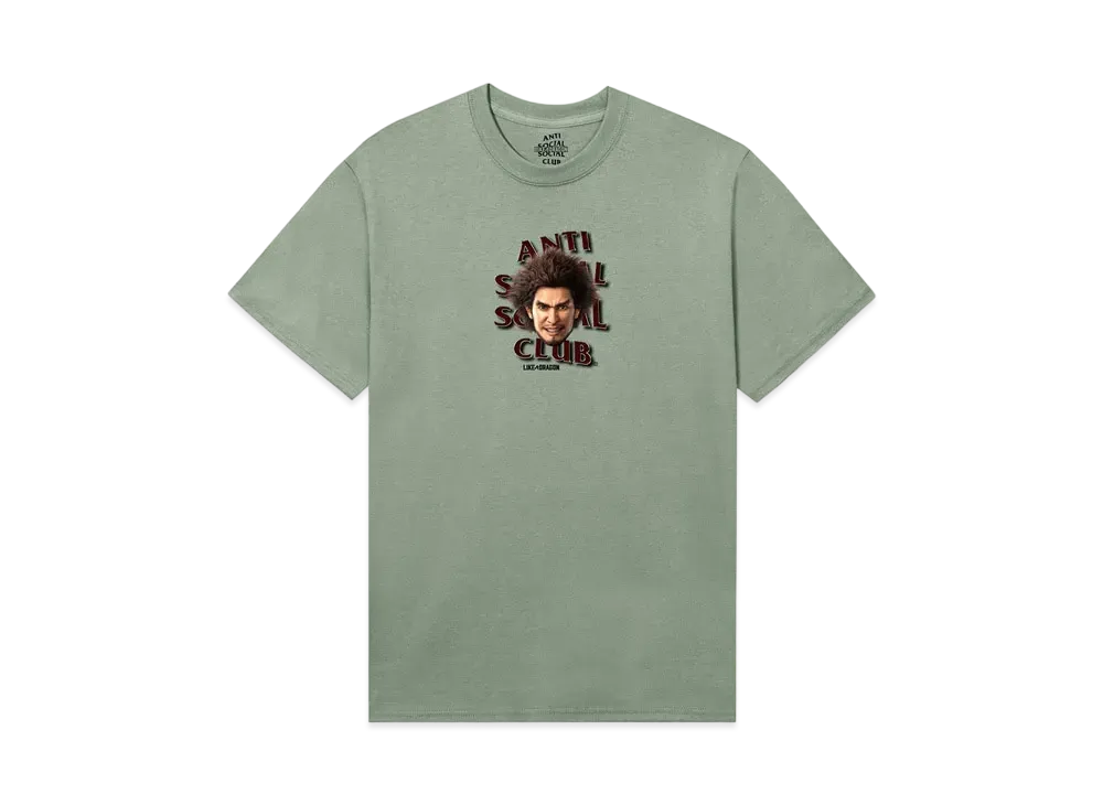 ANTI SOCIAL SOCIAL CLUB x Like A Dragon Ichiban Tee "Stonewashed Green"