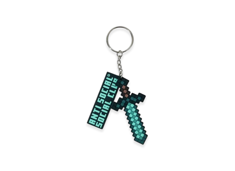 ANTI SOCIAL SOCIAL CLUB x Minecraft Diamond Sword Rubber Keychain "Blue"