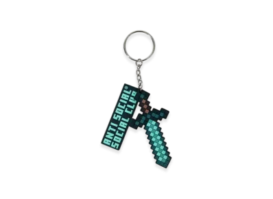 ANTI SOCIAL SOCIAL CLUB x Minecraft Diamond Sword Rubber Keychain "Blue"