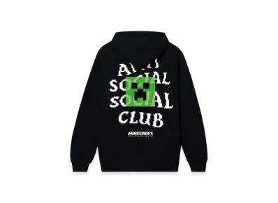 ANTI SOCIAL SOCIAL CLUB x Minecraft Creeper Head Logo Zip Hoodie "Black"