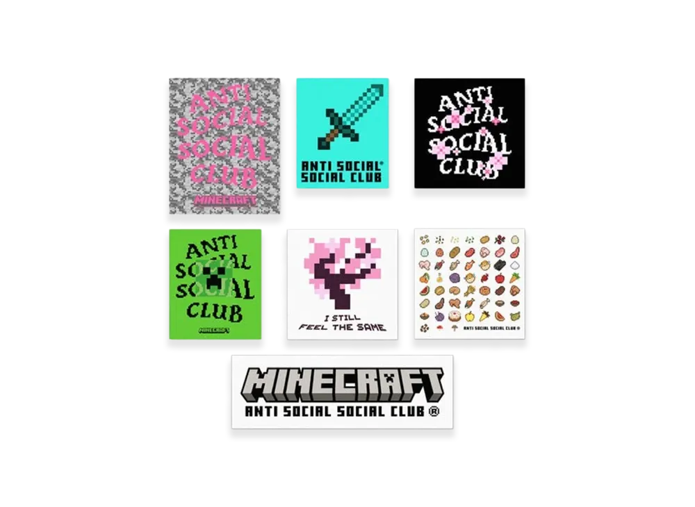 ANTI SOCIAL SOCIAL CLUB x Minecraft Sticker "Multi"