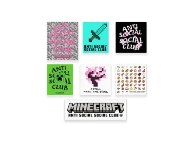 ANTI SOCIAL SOCIAL CLUB x Minecraft Sticker "Multi"