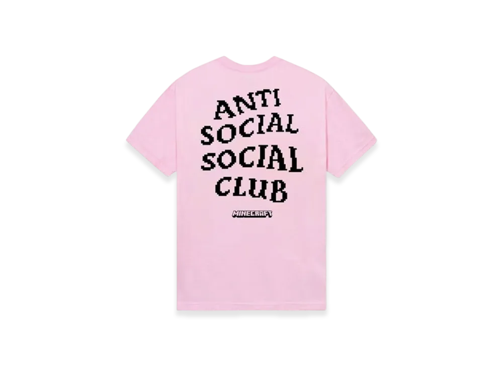 ANTI SOCIAL SOCIAL CLUB x Minecraft Pixel Logo Tee "Pink"
