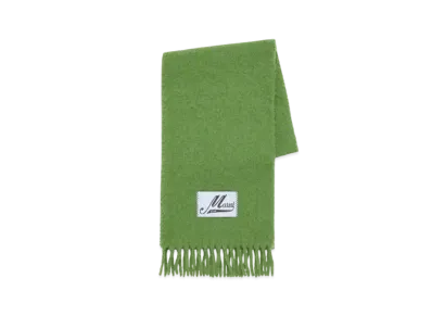 Marni Brushed Alpaca Scarf with Fringes "Kiwi"