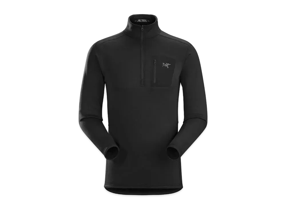 ARC TERYX LOW AR ZIP NECK SHIRTS "Black"