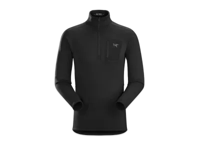 ARC TERYX LOW AR ZIP NECK SHIRTS "Black"