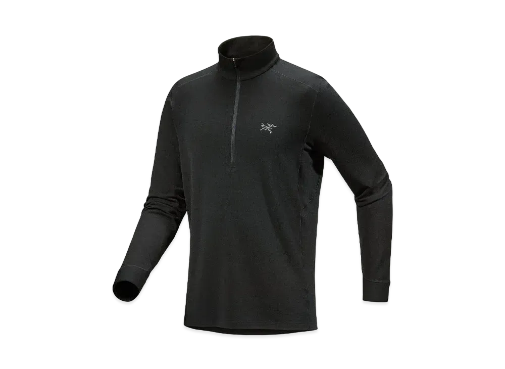 ARC'TERYX Raw Merino Wool Zip Neck Men'S "Black" X000007497