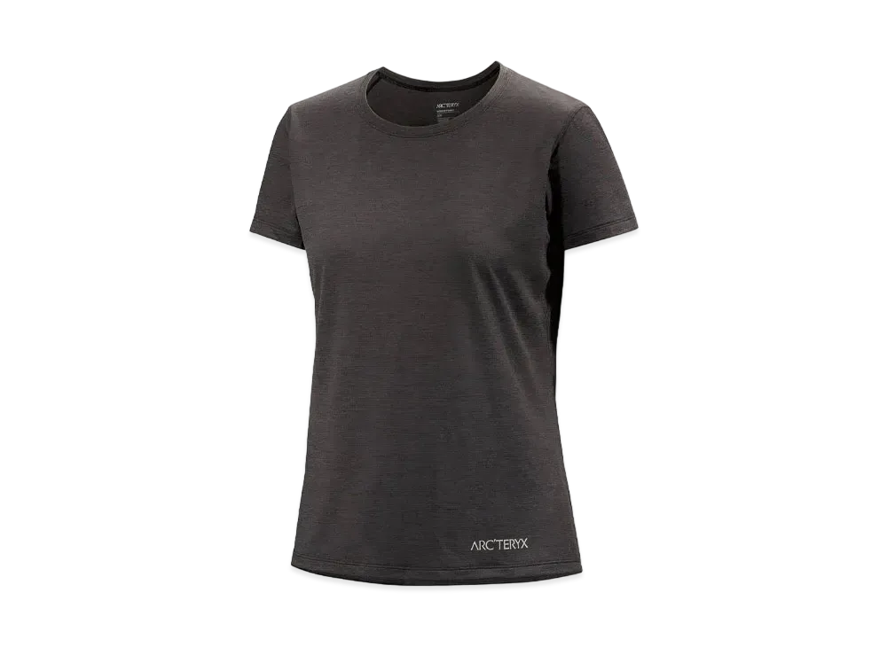 ARC'TERYX Women's Teema Arkbird Crew Short Sleeve "Black Heather"