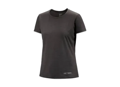 ARC'TERYX Women's Teema Arkbird Crew Short Sleeve "Black Heather"