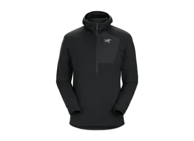 ARC'TERYX Delta Half Zip Neck Hoodie Men's "Black"