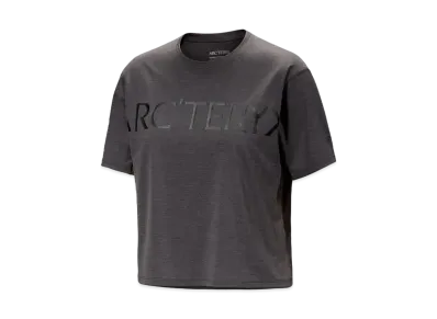 ARC'TERYX Women's Teema Cropped Word Short Sleeve X000007695 "Black Hether"