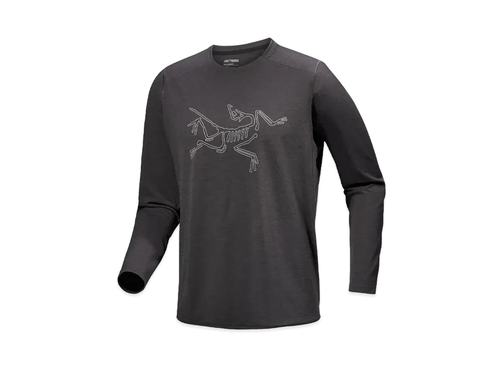 ARC'TERYX Cormac Logo Long Sleeve Men's "Black Hether/Solitude"