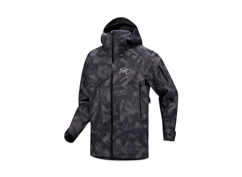 ARC'TERYX Sabre Jacket For Men's - Printed "Black Grottoflage"
