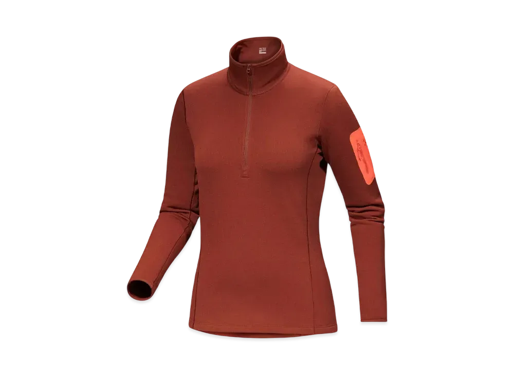 ARC'TERYX Women's Kyanite Base Layer Zip Neck "Sequoia/Solaris"