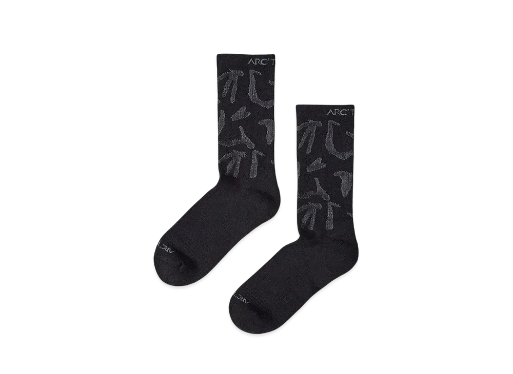 ARC'TERYX Merino Wool Grotto Mid Sock "Black/Graphite"