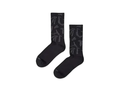 ARC'TERYX Merino Wool Grotto Mid Sock "Black/Graphite"