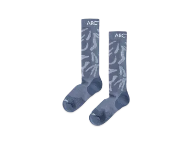 ARC'TERYX Merino Wool Grotto Ski Sock "Stratus/White"