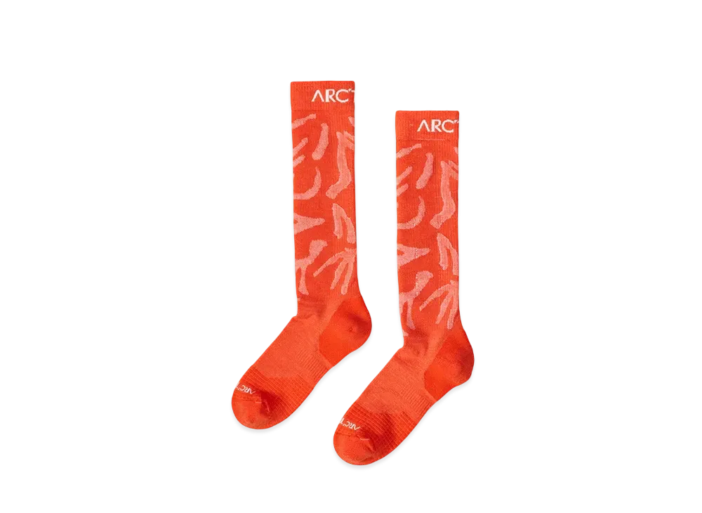 ARC'TERYX Merino Wool Grotto Ski Sock "Dk Solaris/White"