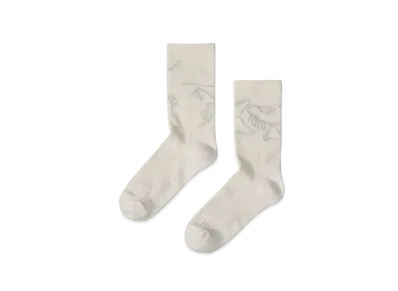 ARC'TERYX Merino Wool Mid Bird Sock "White/Pearl Gray"