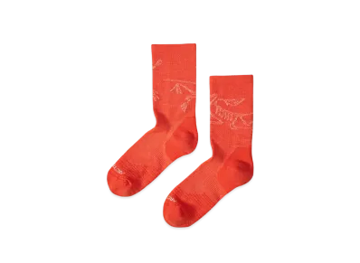 ARC'TERYX Merino Wool Mid Bird Sock "Dk Solaris/White"