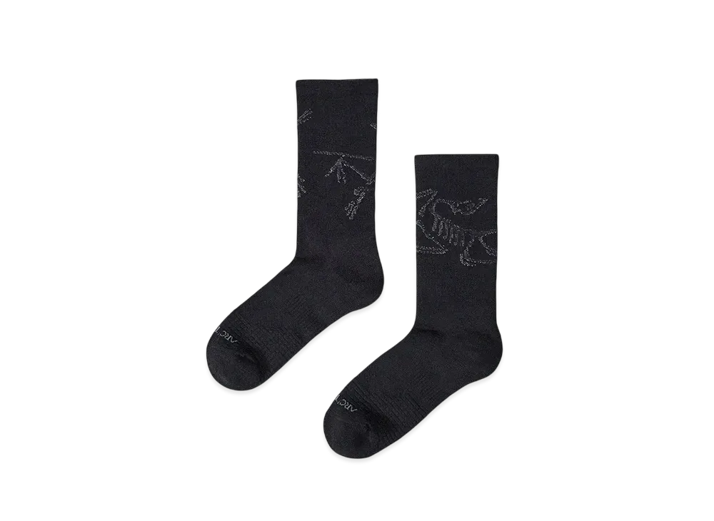 ARC'TERYX Merino Wool Mid Bird Sock "Black/Graphite"