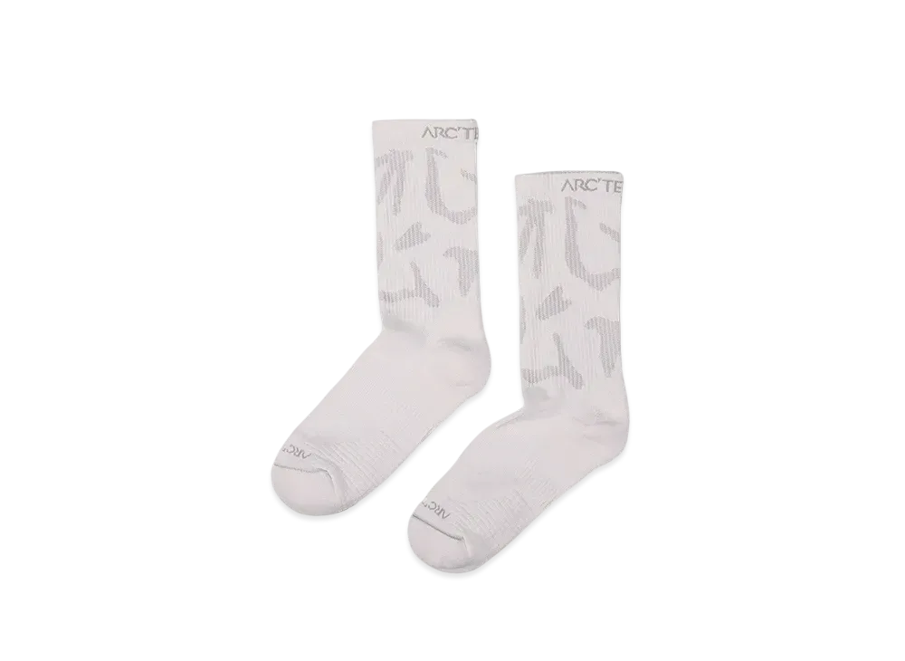 ARC'TERYX Synthetic Mid Grotto Sock "White/Pearl Gray"