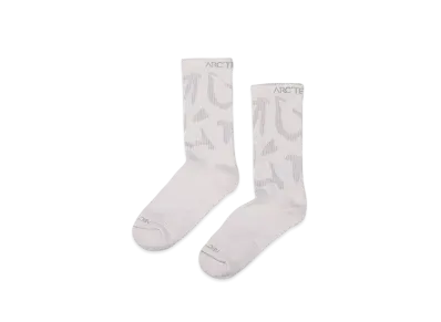 ARC'TERYX Synthetic Mid Grotto Sock "White/Pearl Gray"