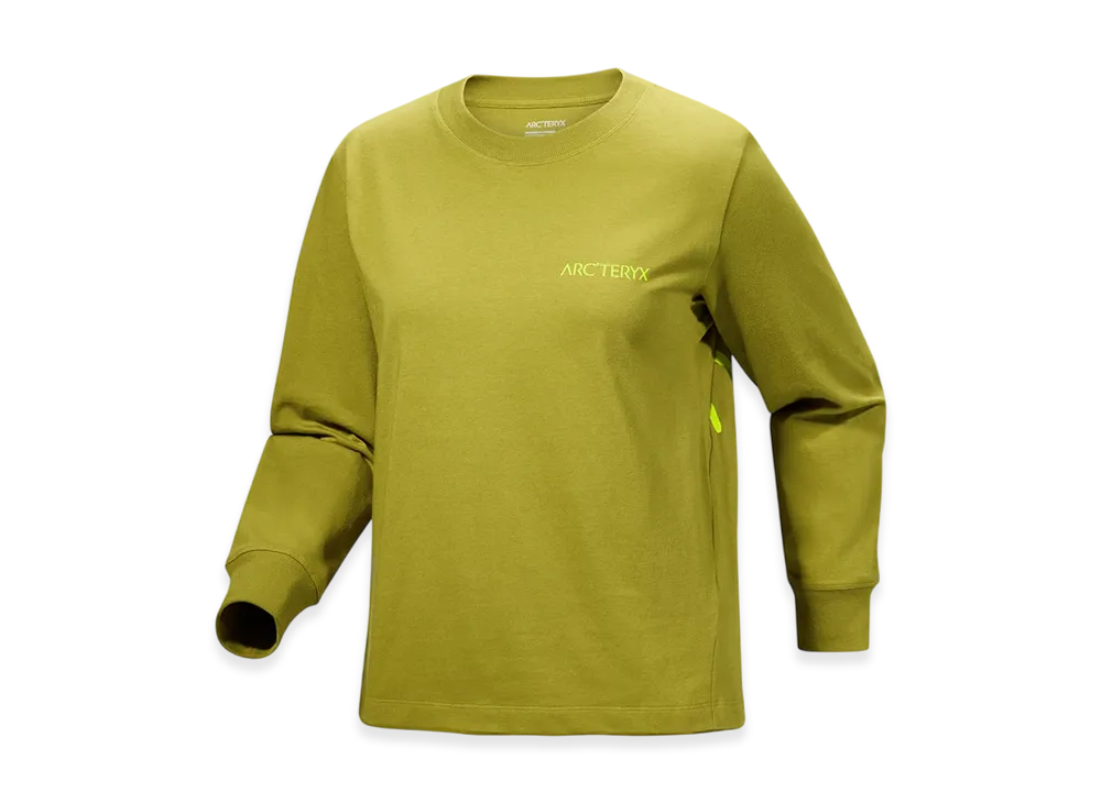 ARC'TERYX Kragg Cotton Bird Crew LS Women's "Olive Moss/Euphoria" X000008469