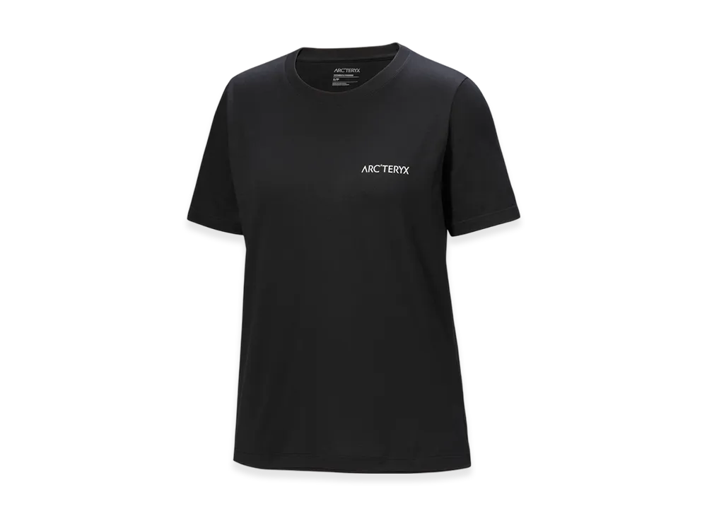 ARC'TERYX Women's Kragg SL Cotton Blurred Bird Crew SS "Black/Arctic Silk" X000009500