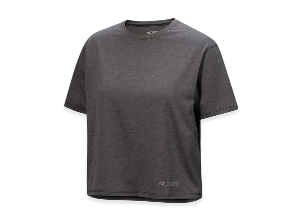 ARC'TERYX Taema Crop Logo SS W "Black Heather / Graph" X000006631