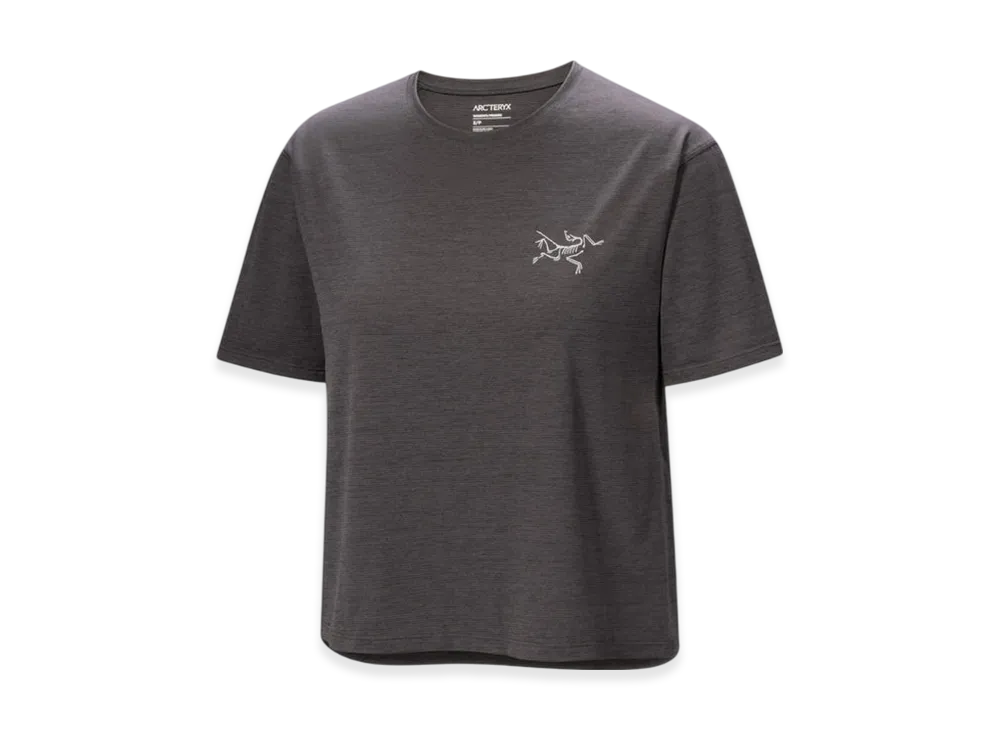 ARC'TERYX Taema Crop Topo SS W "Black Heather / Graphite" X000009494
