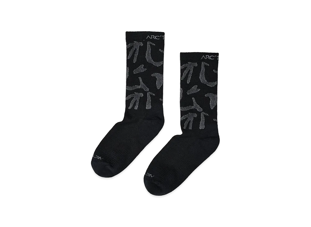ARC'TERYX Merino Wool Grotto Mid Sock "Black/Graphite" X000010461