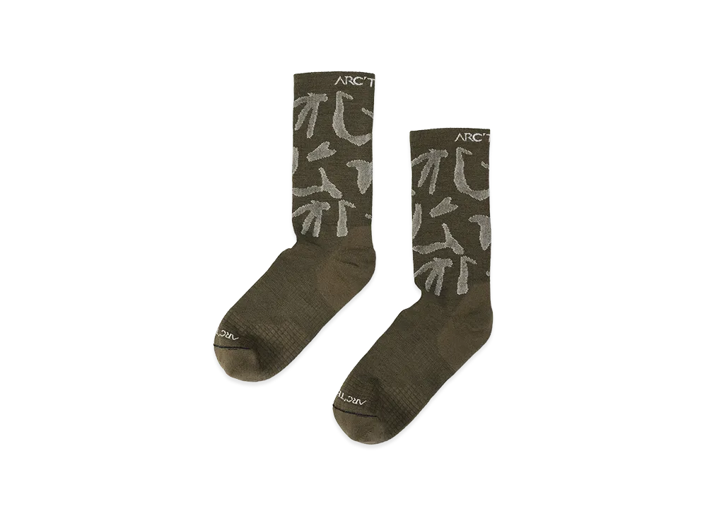 ARC'TERYX Merino Wool Grotto Mid Sock "Tatsu/White" X000010461