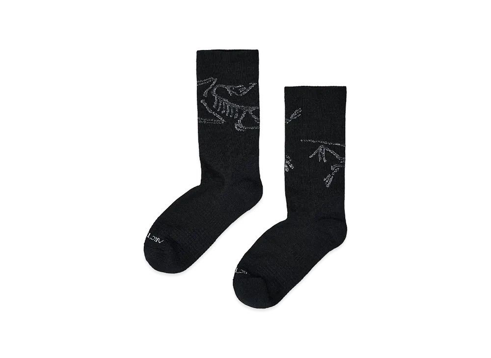 ARC'TERYX Merino Wool Mid Bird Sock "Black/White" X000010463