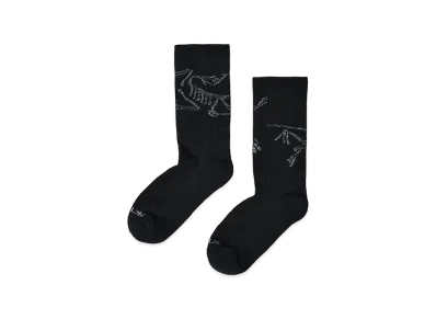 ARC'TERYX Merino Wool Mid Bird Sock "Black/White" X000010463