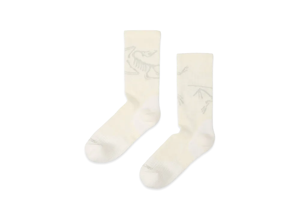 ARC'TERYX Merino Wool Mid Bird Sock "White/Pearl Gray" X000010463