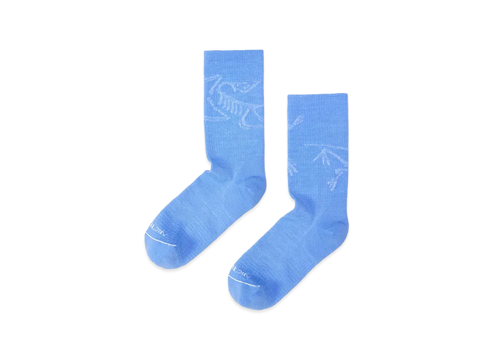 ARC'TERYX Merino Wool Mid Bird Sock "Glacial/White" X000010463