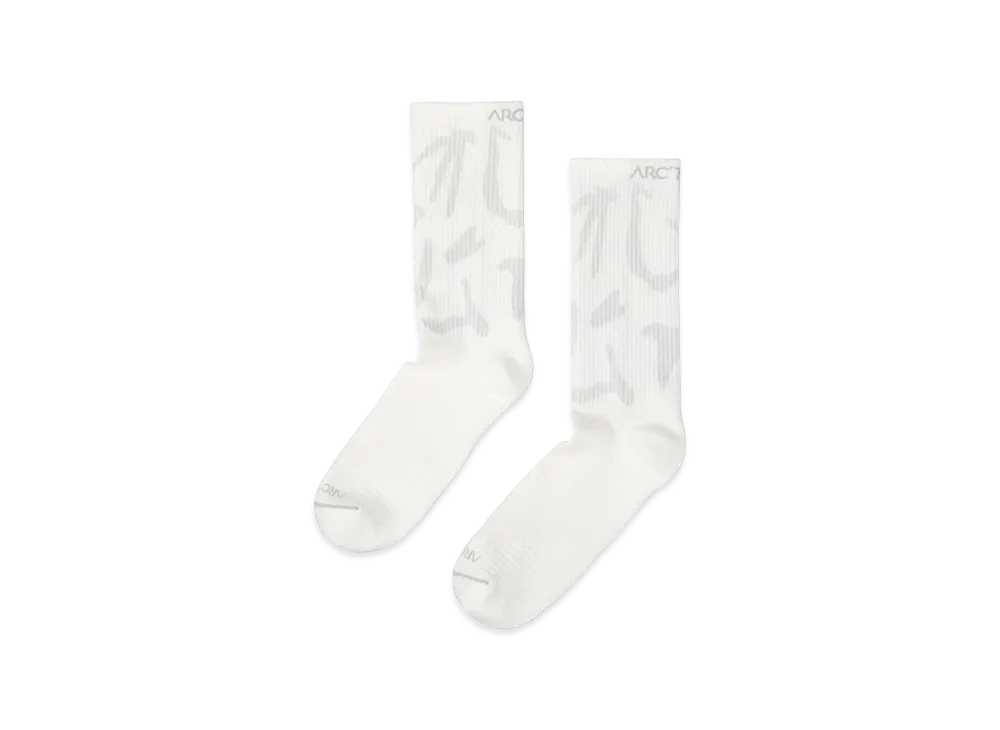 ARC'TERYX Synthetic Mid Grotto Sock "White/Pearl Gray" X000010466