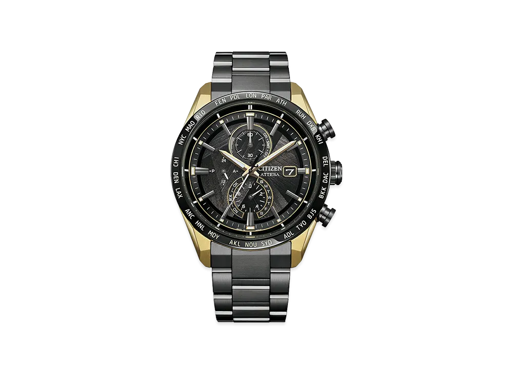 CITIZEN Attesa Act Line Black Titanium Series Watch Radio-Controlled Light-Powered Eco-Drive "Black"