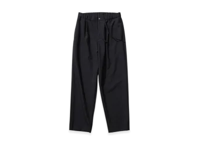 ATON Wool Tropical Tapered Easy Pants "Black"