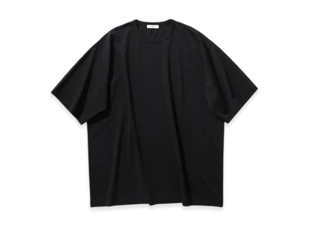 ATON Dry Cotton Jersey Crewneck T-Shirt "Black"