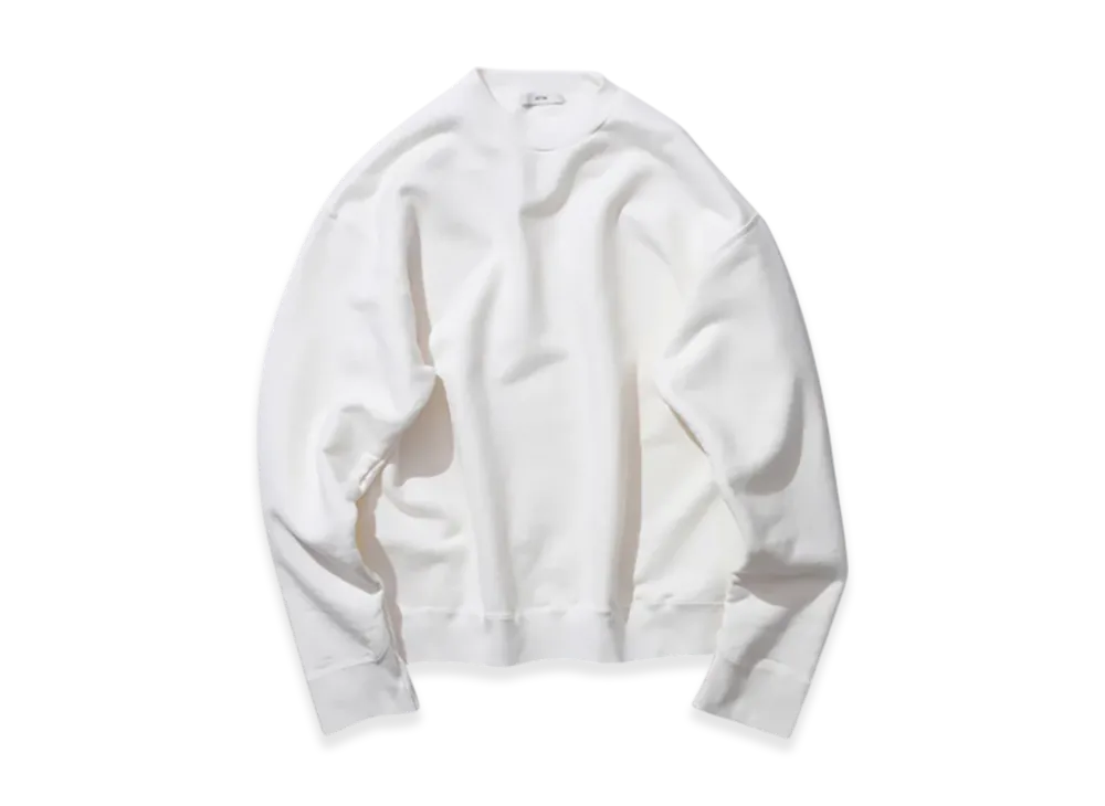 ATON Garment Dyed Urake Oversized Sweatshirt "White"
