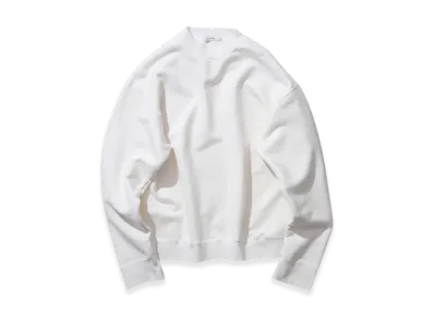 ATON Garment Dyed Urake Oversized Sweatshirt "White"