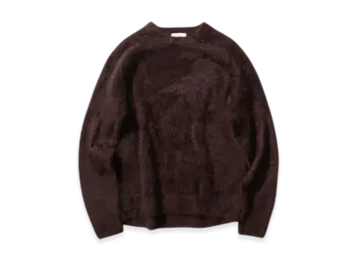 ATON Royal Cashmere Fur Crewneck Sweater "Burgundy"